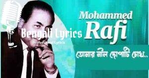 Tomar Neel Dopati Chokh Lyrics | তোমার নীল দোপাটি চোখ