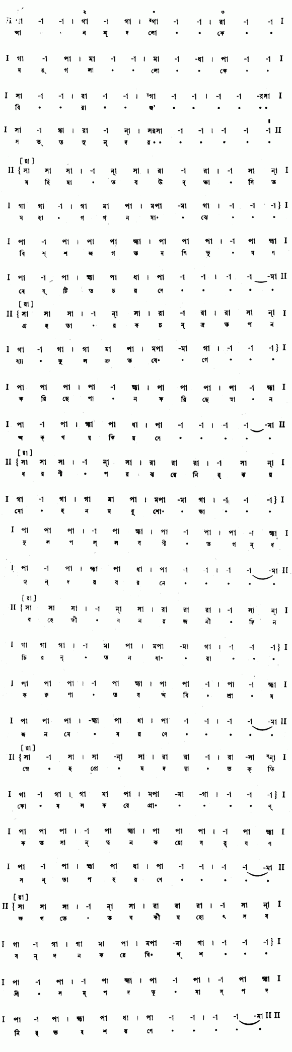Anondoloke Mongolaloke Notation